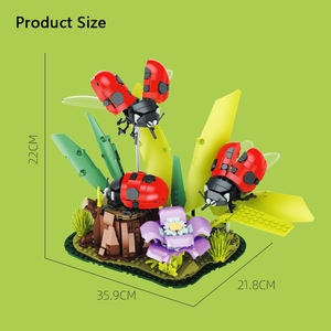 Jie Star 66108 Coccinelle Insectes Coccinelle Créative Assemblage Briques MOC Modè<span class=keywords><strong>le</strong></span> <span class=keywords><strong>de</strong></span> Construction Jouet Ensemble Collection Jouet Vente en Gros - Product Image 6