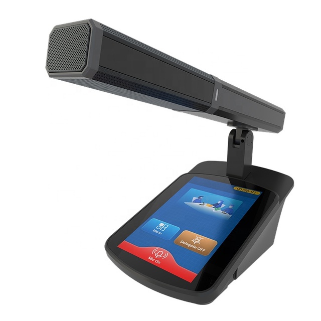 Meeting Room Audio Conference System Full Digital Touch Screen Conference Microphone With 63+1 Simultaneous Interpretation