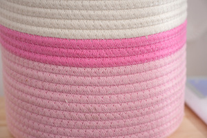 Cesta de Almacenamiento Pequeña de Cuerda de Algodón, Tapa Ecológica, Plegable, Moderna, para Uso Diario, Bono de Almacenamiento para Bebé - Product Image 6