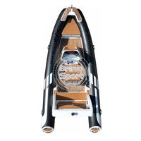 Meilleur bateau pneumatique semi-rigide de luxe en fibre de verre 580 à coque en V profond pour la pêche