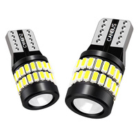 Nouvelle ampoule LED T10 pour feux de position latéraux, 36SMD 3014, lentille décodée, 6000K, A3, 12-18V, 1.5W, éclairage de plaque d'immatriculation