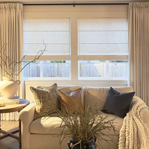 Stores romains en lin personnalisables, rideaux design - Product Image 1