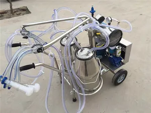Trolley Type Electric 2 Cows Goat Sheep Pulsation Milking Machine Dairy Farm Equipment