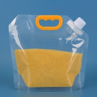 Sacs de stockage d'eau pour boissons en plein air 5l pochette transparente pour bec verseur en plastique