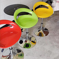 Vente en gros tabouret de bar moderne bon marché en plastique ABS chaise haute chaise de bar pivotante et réglable pour comptoir de petit-déjeuner de jus de fruits pour bar de cuisine
