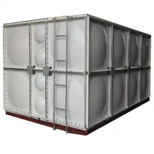 Fabricante de paneles personalizados seccional forma rectangular Smc Frp/tanque de agua Grp