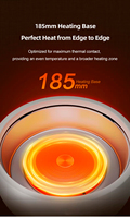Casserole multifonction de haute qualité sans revêtement, en acier inoxydable 304, capacité de 5 L, casserole électrique pour usage domestique, OEM