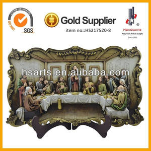 הסעודה האחרונה פסל שרף המולד המולד המולד hengsheng HS217520-8 עבור עיצוב חג המולד קיר אחסון שולחן מתנה - Product Image 5