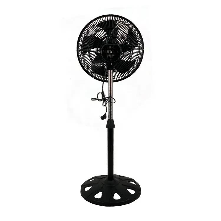 Krachtige Antieke 220V110v Cooling Black Rode Kleur Kleine Size Voetstuk Onderdelen Ac Elektrische 12 Inch Stand Fan