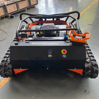 Tondeuse à gazon robotisée télécommandée à chenilles en caoutchouc agricoles, homologuée CE EPA, industrielle, 4 temps, tout-terrain