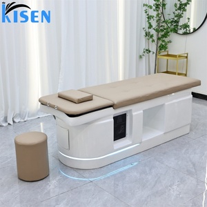 Table de massage de luxe Kisen moderne pour salon de coiffure et spa japonais avec dôme de sauna et coussinets faciaux pour la beauté - Product Image 4