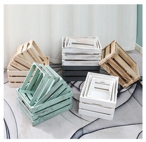 Bán Buôn Mộc Mạc Cổ Điển Tùy Chỉnh Kích Thước Lớn Nhỏ Gỗ Rau Trái Cây Thùng Cho Thủ Công Nến & Vận Chuyển Sử Dụng - Product Image 4