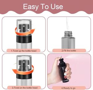 Empty Eco Friendly 100ml 120ml 150ml Cosmetic White Transparent PET <b>Plastic</b> Fine Mist Pump <b>Spray</b> <b>Bottle</b> with Screen Printing - Product Image 3