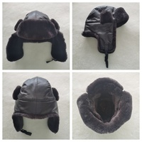 Sombrero de Aviador de Piel de Oveja Auténtica para Invierno, Cuero de Doble Cara, para Hombre y Mujer, Venta al Por Mayor Directa de Fábrica, con Soporte para Muestras
