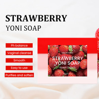 Barre de savon Yoni fraise colorée naturelle longue durée personnalisée en gros Équilibrage du PH pour les femmes