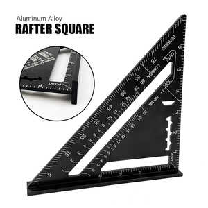 Penggaris segitiga, 7 inci aluminium Aloi persegi alat pertukangan segitiga segitiga kecepatan persegi - Product Image 4