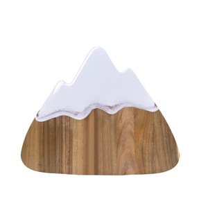 Planche à découper en bois d'acacia <span class=keywords><strong>de</strong></span> luxe, design <span class=keywords><strong>montagne</strong></span> enneigée, bois massif, double face, résine <span class=keywords><strong>de</strong></span> bois - Product Image 4