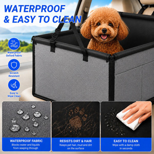 Tapis de siège auto <span class=keywords><strong>pour</strong></span> animaux de compagnie, lit <span class=keywords><strong>pour</strong></span> <span class=keywords><strong>chien</strong></span> <span class=keywords><strong>pour</strong></span> siège arrière, en tissu Oxford respirant, imperméable, résistant aux taches, avec cloison intégrale <span class=keywords><strong>pour</strong></span> petits et moyens animaux - Product Image 4