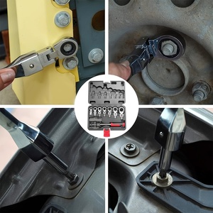8-19Mm Cố Định Đầu Kết Hợp Ratchet Cờ Lê Thiết Lập Metric Mô-men Xoắn Cờ Lê Đôi Bù Đắp Ratchet Vòng Cờ Lê Tùy Chỉnh OEM Xe - Product Image 6