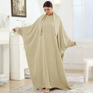 Venta al por mayor personalizado islámico musulmán saudita jilbeb mujeres vestido de oración jilbabs con mangas