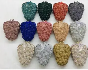 Amiqi กระเป๋าคลัทช์สำหรับงานเลี้ยงตอนเย็นของผู้หญิง,กระเป๋างานราตรีประดับคริสตัลองุ่นผลไม้งานแต่งงานหรูหราปี MRY10 - Product Image 6