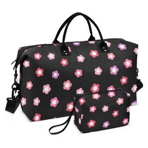 Wholesale Custom Hau Flower Palaka Promotional Duffel Bag Lightweight Suitcase Luggage Travel Tote Bags Toiletry Pouch Sets - Product Image 1