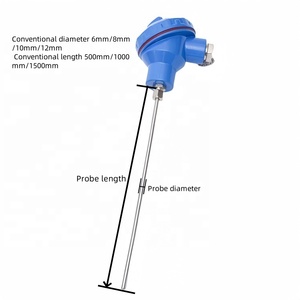 เทอร์โมคัปเปิลแบบหุ้มเกราะสแตนเลส1200C WRNK-131/231พร้อมเธรดแบบแอคทีฟ - Product Image 3