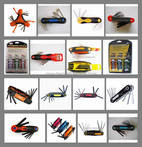 Jeu de clés Allen pliantes colorées, emballage de 24 à 27 têtes, 3 pièces dans une carte suspendue SAE, jeu de clés hexagonales pliables Torx métriques - Product Image 5