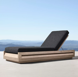 Chaise longue <span class=keywords><strong>de</strong></span> piscine en teck moderne pour le <span class=keywords><strong>soleil</strong></span> et les loisirs en extérieur - Product Image 3