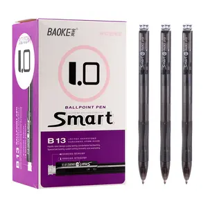 Plastik pürüzsüz tükenmez kalemler yüksek kaliteli düşük fiyat geri çekilebilir 1.0mm tükenmez kalem tükenmez kalemler