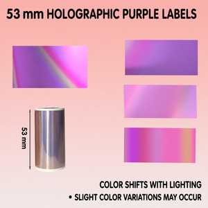 Rouleau de papier d'impression holographique miniature pour imprimantes portables HD, étiquettes rectangulaires synthétiques compatibles laser pour cadeaux et artisanat - Product Image 2