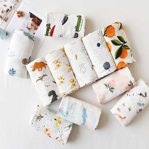 <span class=keywords><strong>Amazon</strong></span> New Design Custom Print 100% Cotton Blanket Baby Muslin Swaddle Mantas - Product Image 1