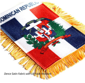 Drapeau de la République <span class=keywords><strong>dominicaine</strong></span>, logo personnalisé, décoration, fanion d'équipe, mini drapeaux pour fenêtre de voiture - Product Image 4