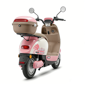Scooter rétro Asian Dragon 48V/60V 500W beige gris, cyclomoteur électrique urbain, avec coffre arrière, 2 roues, pour adultes - Product Image 4