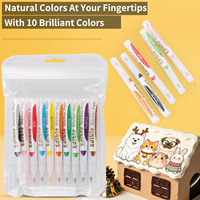 Stylo marqueur à encre comestible, stylo colorant alimentaire comestible, outil de décoration DIY pour gâteaux, biscuits, fondant, desserts et bento