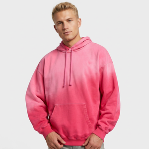 Hoodie homme sur mesure en gros, molleton 500 g/m², coupe ample, teint en pièce, pour collections de marques streetwear américaines - Product Image 1