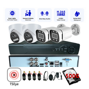 TSEye 4CH Security CCTV <b>Camera</b> Surveillance System 5MP AHD XVR Kit <b>With</b> 500GB HDD Analog Security <b>Camera</b> Full Color <b>Night</b> <b>Vision</b> - Product Image 1
