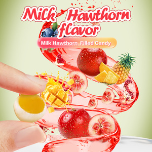 <span class=keywords><strong>Halal</strong></span> Sour Chewy Leche Fruta Mango Fresas Piñas Sabor Mermelada Relleno Gummy Candy Jelly Ball venta al por mayor <span class=keywords><strong>Haribo</strong></span> personalizado OEM - Product Image 5