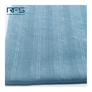 Hot selling breathable and confortable lightweight fabric 100% cotton jacquard fabric