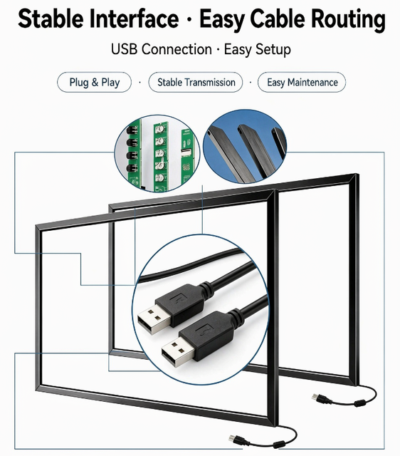 165 Inch ultra Large Infrared USB Touch Sensing Frame New Conference Room Interactive Large Screen Display Touch Frame