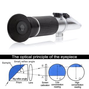Laboratoriumrefractometer voor honingtesten, <span class=keywords><strong>0</strong></span>-32% <span class=keywords><strong>Brix</strong></span>, met <span class=keywords><strong>0</strong></span>,2% nauwkeurigheid, OEM-aanpassing, 6 maanden garantie, 6,9 inch, 135 g - Product Image 5