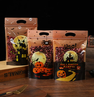 Sacs d'emballage personnalisés pour Halloween avec fermeture éclair, motif toile d'araignée, fantôme, citrouille, pour bonbons et cadeaux