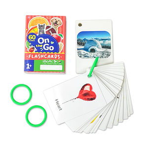 Cartes flash pour enfants imprimées en offset CMYK écologiques, carton épais 350g, <span class=keywords><strong>coins</strong></span> arrondis, cartes de cognition pour <span class=keywords><strong>les</strong></span> enfants de plus d'un an - Product Image 1