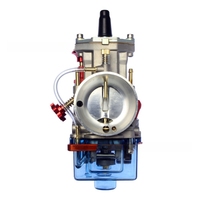 Nouveau carburateur modifié pour moto en alliage d'aluminium de haute qualité PWK21/24/26/28/30/32/34 Système d'injection de carburant Bleu transparent