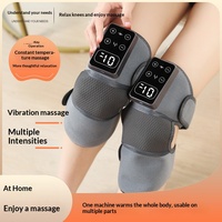 Masseur de genou vibrant chauffant à impulsions électroniques intelligent pour soulager les tensions musculaires, avec sangle de maintien, appareil de massage USB
