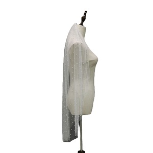 S1474R 2025 nouvelle mode fait à la main perle luxe <span class=keywords><strong>court</strong></span> une couche métal peigne <span class=keywords><strong>voile</strong></span> de <span class=keywords><strong>mariée</strong></span> <span class=keywords><strong>voile</strong></span> - Product Image 5