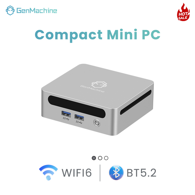 Hot Sale GenMachine Mini PC AMD Ryzen 3 4300U Barebone System Win 11 Business Office Use 3-Display Support Wifi 6 BT 5.2