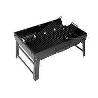 Gril à charbon de bois Portable pliable adapté au Camping en plein air BBQ Beach Grill Smoker Grill pour cuisiner Camping randonnée pique-niques