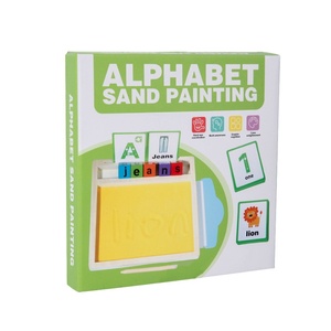 Bandeja de <span class=keywords><strong>Madera</strong></span> para Practicar la Escritura de <span class=keywords><strong>Letras</strong></span> y Números para Preescolar, Bandeja de Arena Montessori para Niños con Tapa para el Aula - Product Image 3