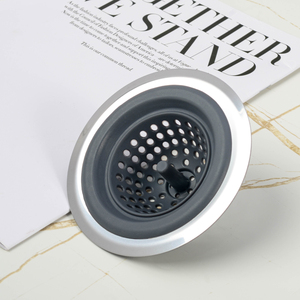 Filtro de Desagüe Universal de Acero Inoxidable y Silicona para <span class=keywords><strong>Fregadero</strong></span>, 11.2cm, Anti-Obstrucciones, Anti-Olores, Recolector de Cabello para Cocina y Baño - Product Image 5